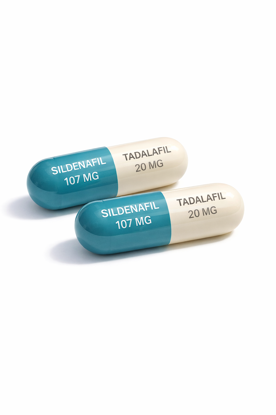 Sildenafil 10.7 mg + Tadalafil 20 mg Oral Capsules